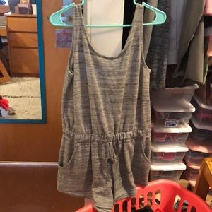 Grey jersey romper